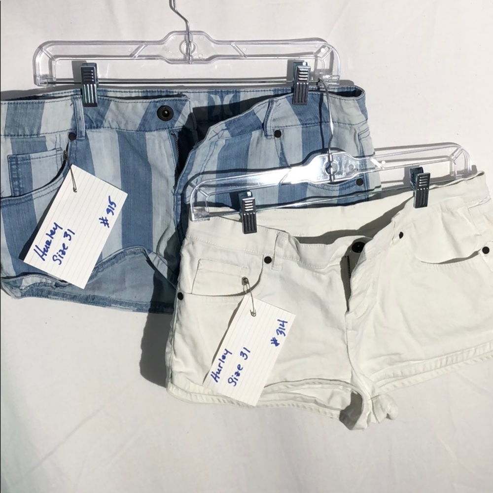 2 pair HURLEY SHORTS size 31